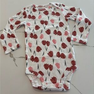 Carter's White and Red Cherry Print Bodysuit